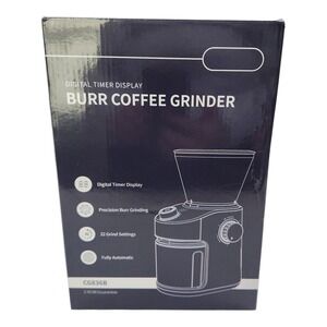 Shardor Burr Coffee Grinder Black CG836B 32 Grind Settings Digital Timer 200W
